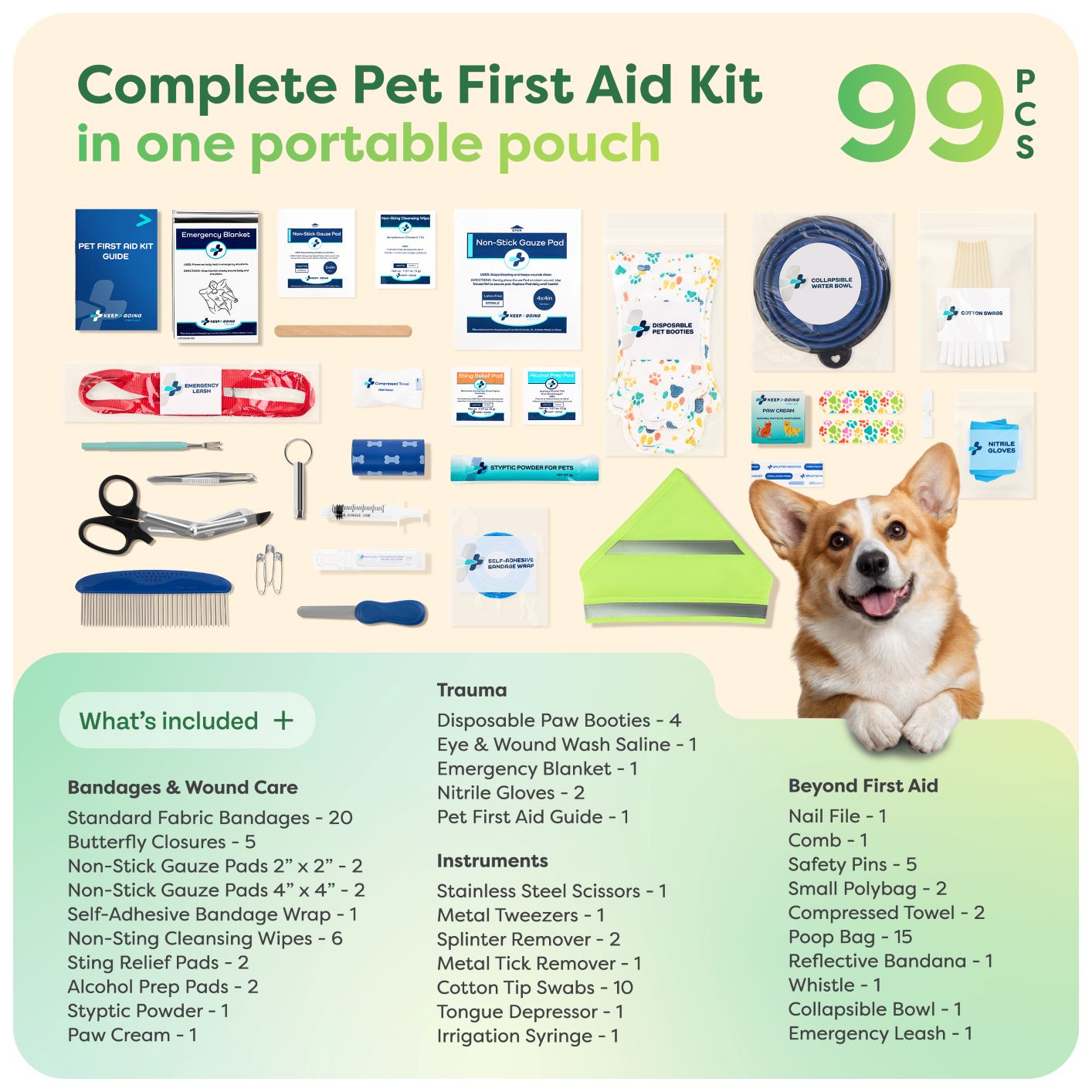 Pet First Aid Kit Dogs (99 pcs)