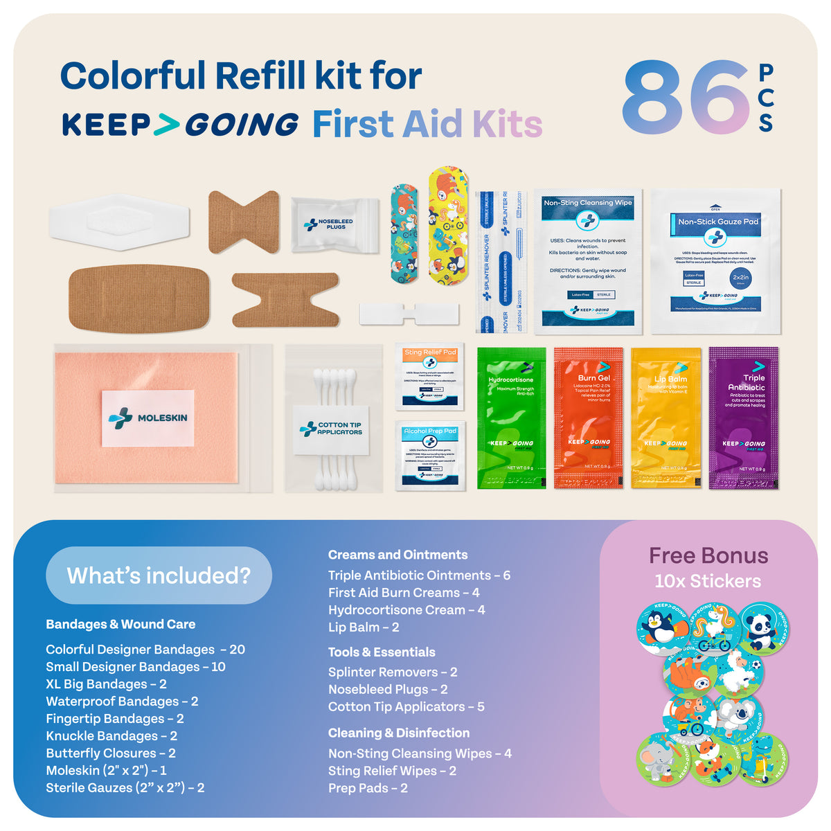 Colorful Refill (86 Pieces)