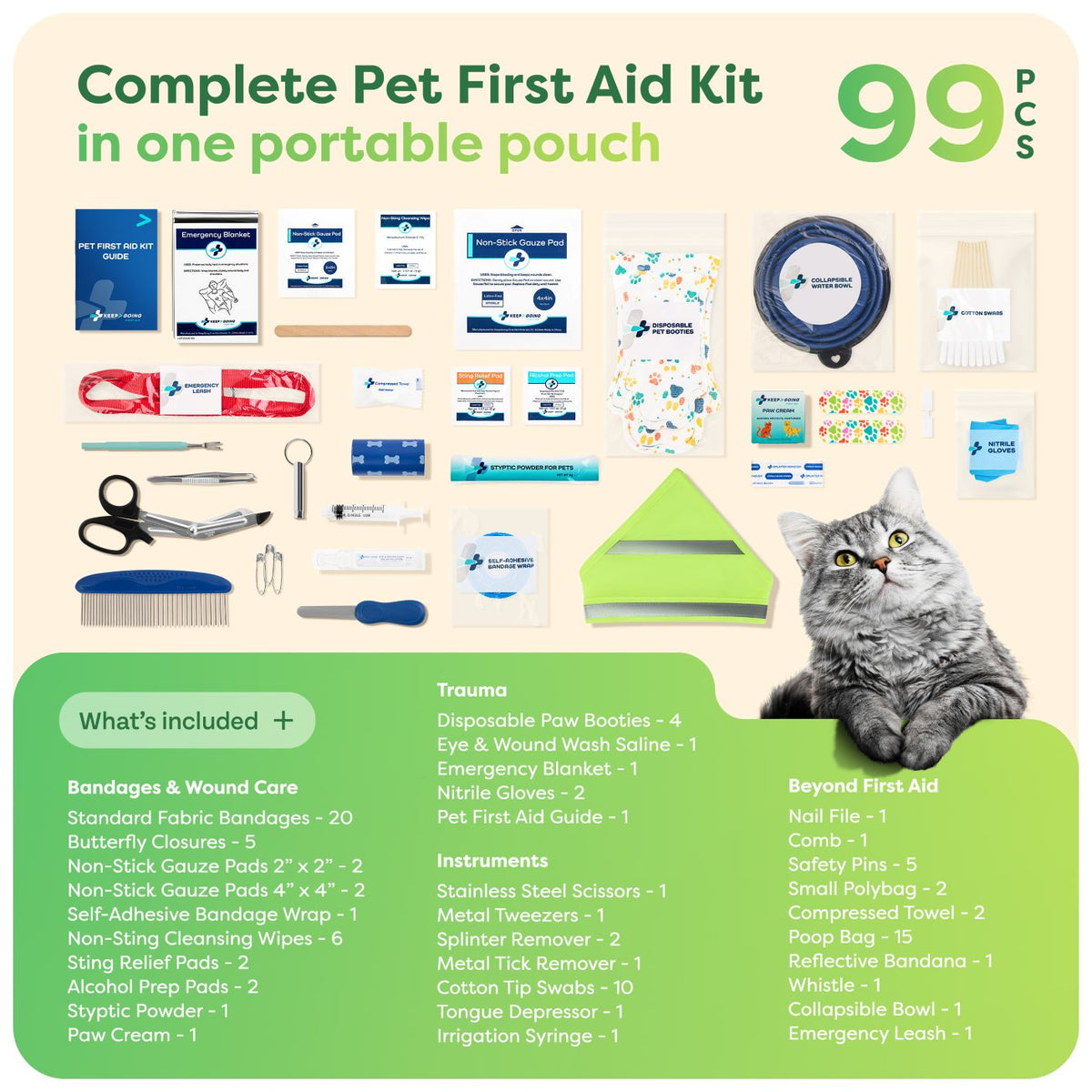 Pet First Aid Kit Cats (99 pcs)
