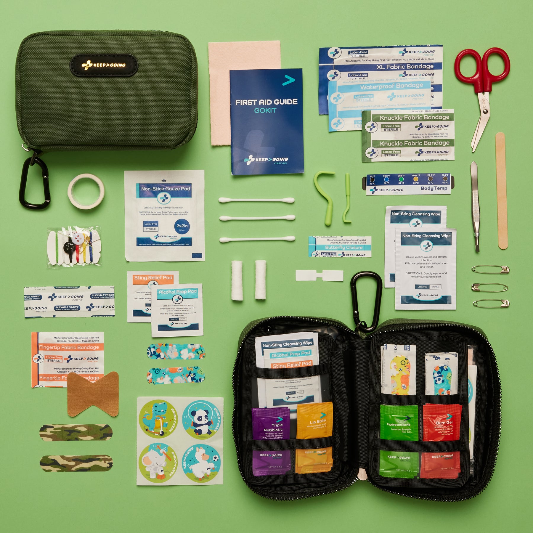 First Aid Hunter Green GoKit (130 PCS) - KEEP>GOING First Aid