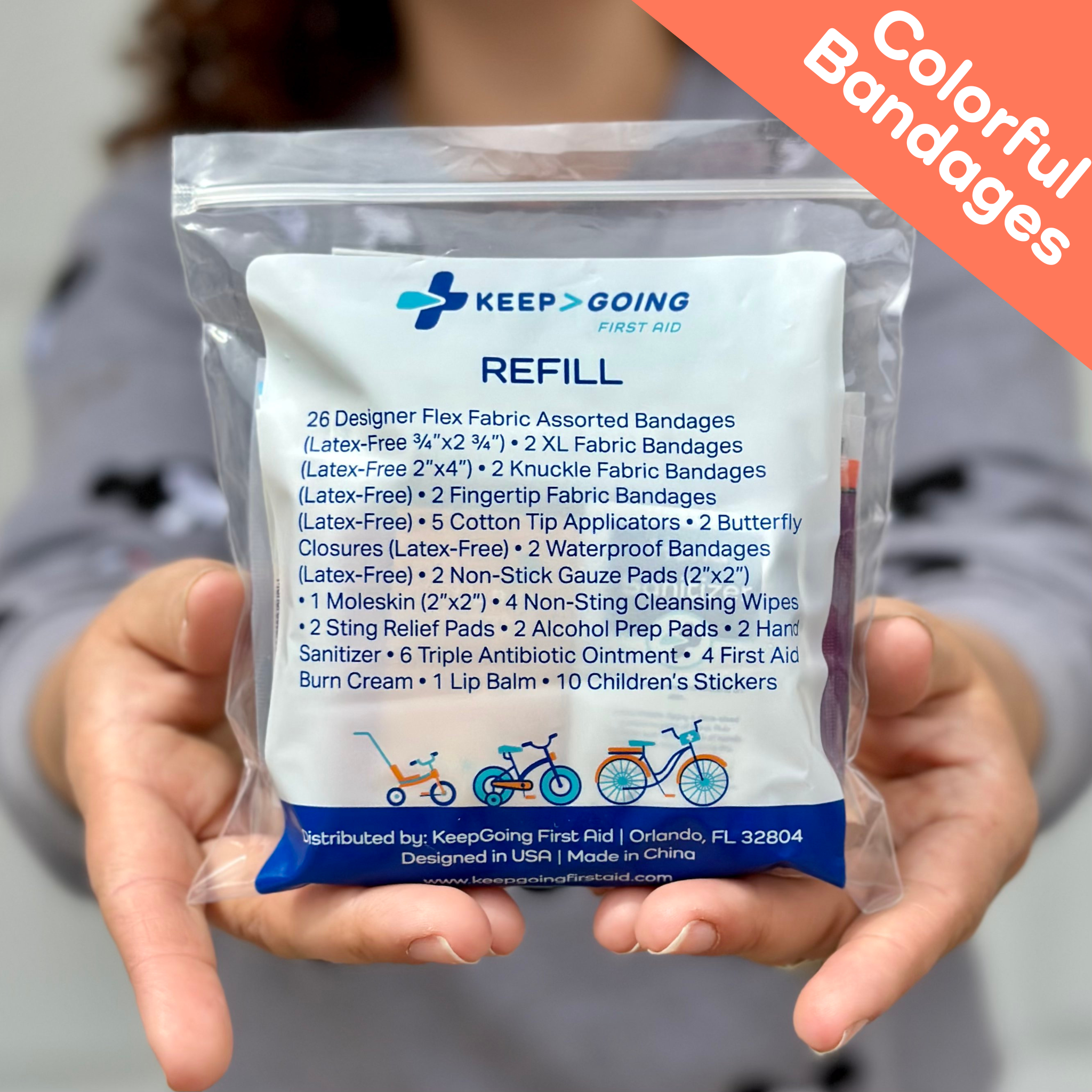 Family GoKit Refill (75 Pieces) - KEEP>GOING First Aid