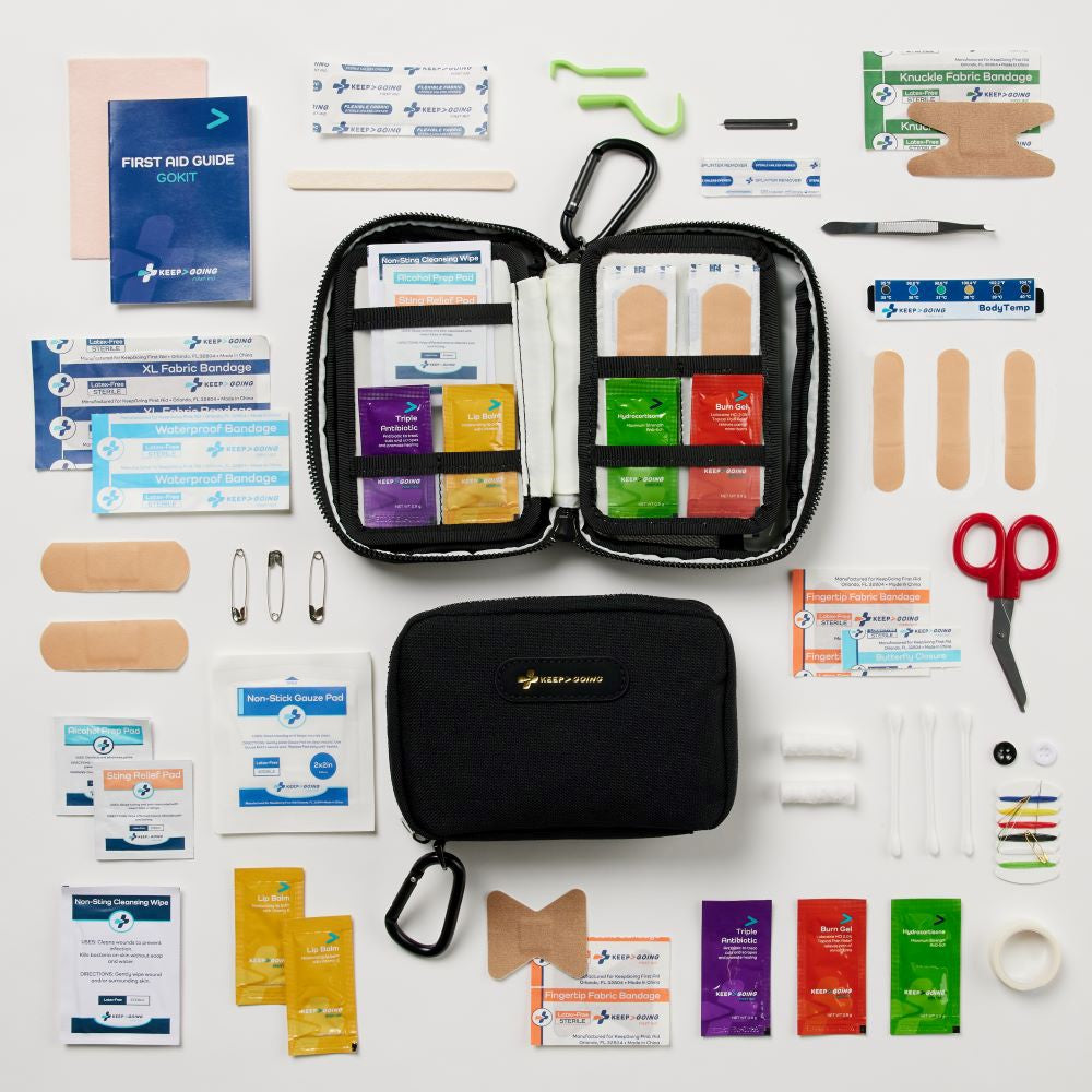 First Aid Jet Black GoKit (130 pcs) - KEEP>GOING First Aid