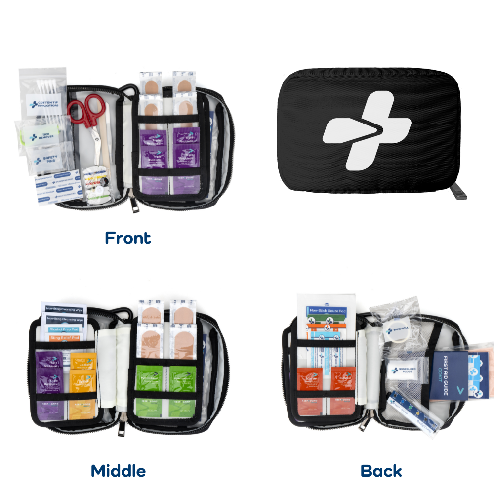 First Aid Jet Black GoKit (130 pcs) - KEEP>GOING First Aid