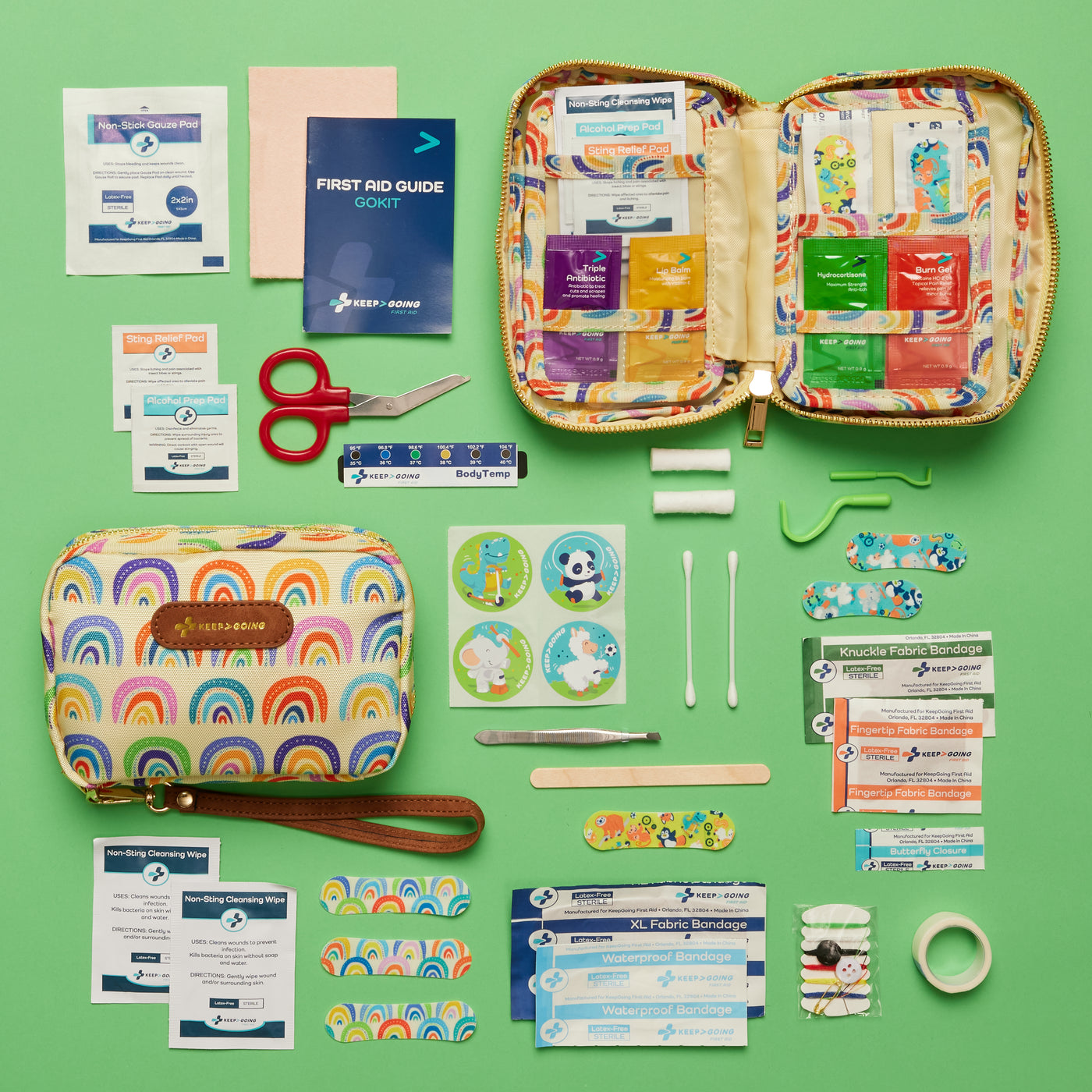 First Aid Sunny Rainbow GoKit (130 pcs) - KEEP>GOING First Aid