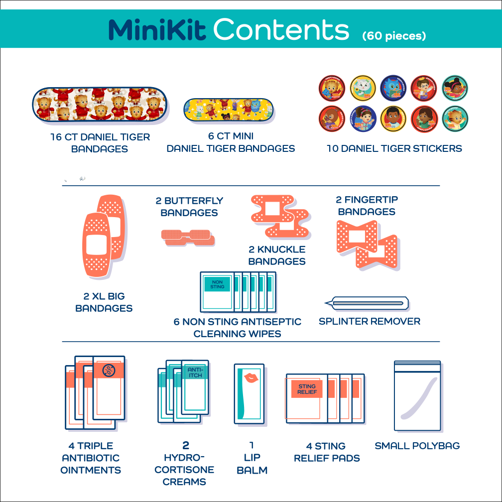 Daniel Tiger First Aid MiniKit (60 pcs) - Hugs