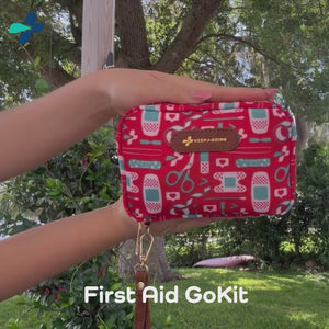 KeepGoing Small Travel First Aid Kit Kids – 60 Pc. Mini First Aid