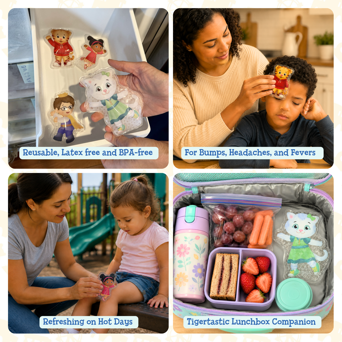 Daniel Tiger Comfort Ice Packs (4 Pack) - Friends